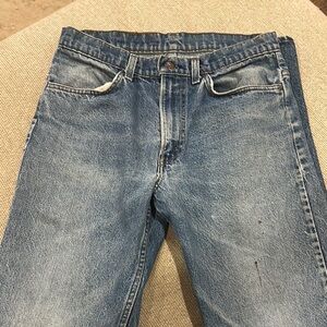 Levi's Blue Straight Jeans with Natural Fading